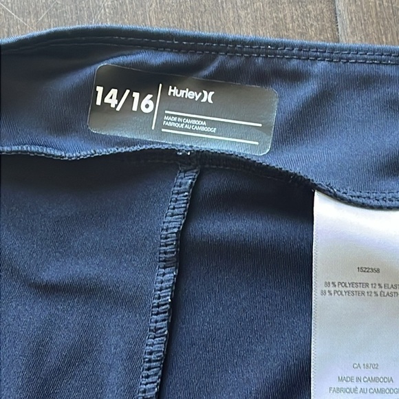 Hurley girls leggings, navy blue stretchy size 14/16, comfy workout pants - Picture 4 of 7